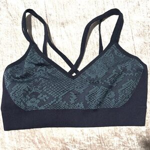 Joy Lab Size M Black & Green Women's Sports Bra Bralette
